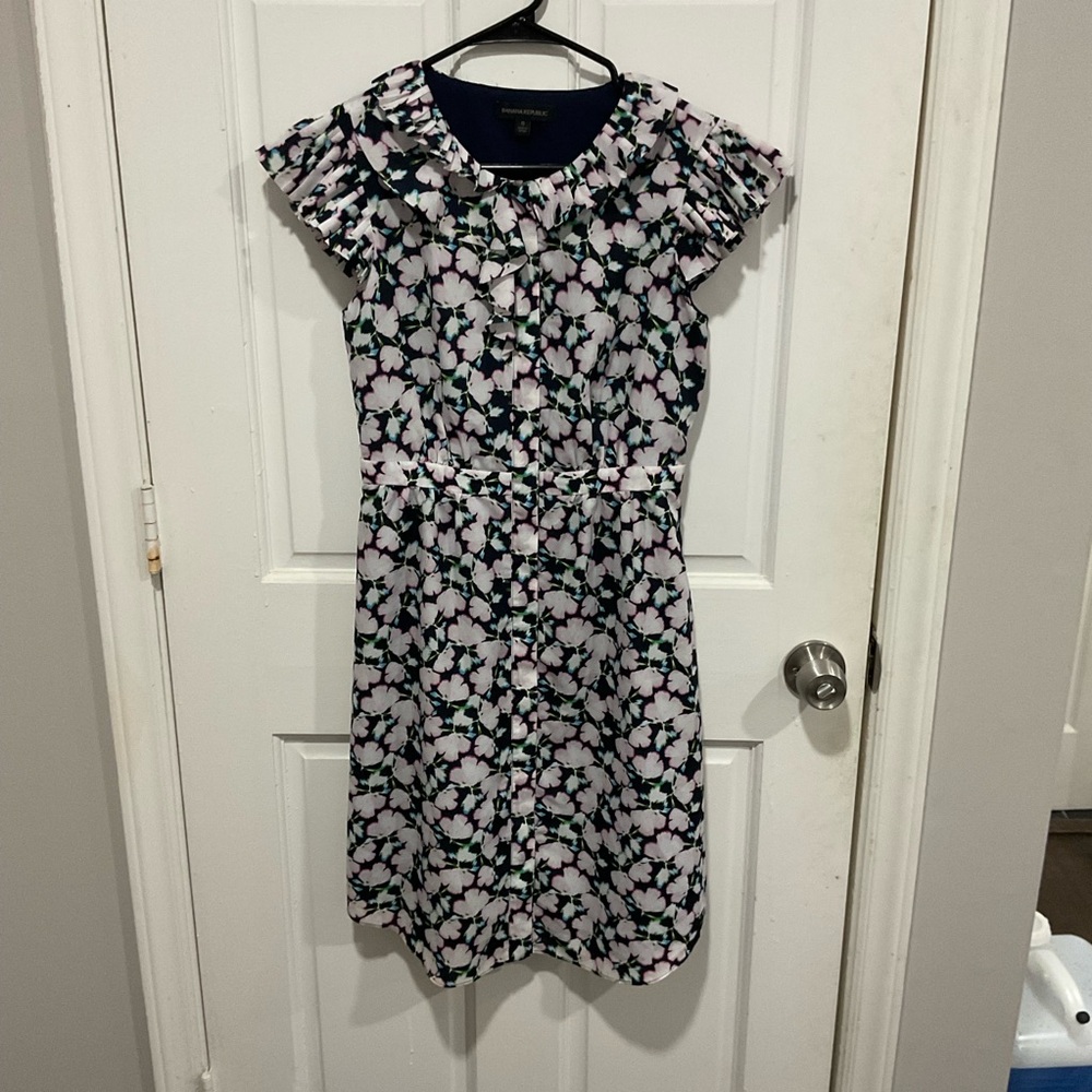 Banana Republic Floral Pleated Dress